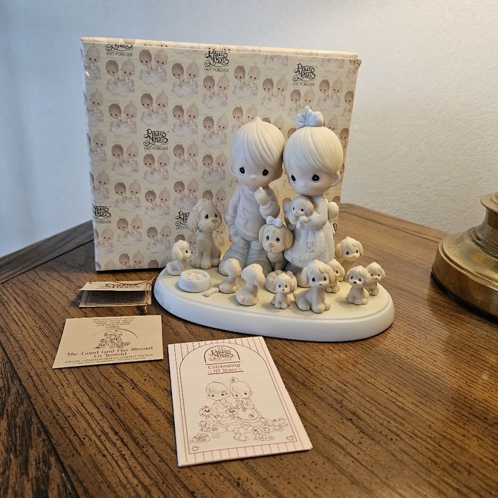 Precious Moments "The Good Lord Has Blessed Us Tenfold" New in the box with tags